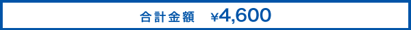 合計金額：\4,600